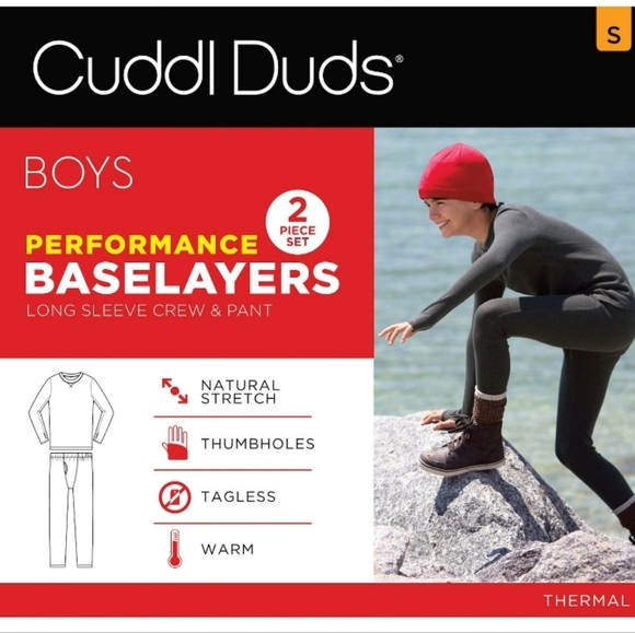 NWT Cuddl Duds Performance Baselayers Thermal Longsleeve Crew & Pant Black - Picture 2 of 5